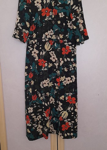 Çiçek Desenli Uzun Bohem Elbise - Görsel 2