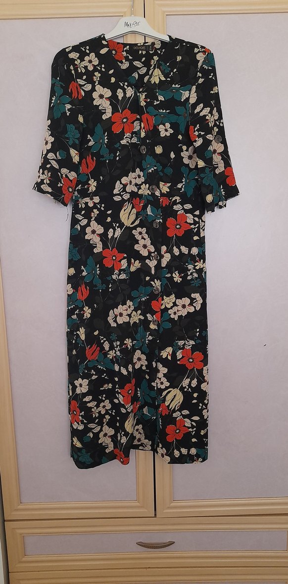 Çiçek Desenli Uzun Bohem Elbise - Görsel 2