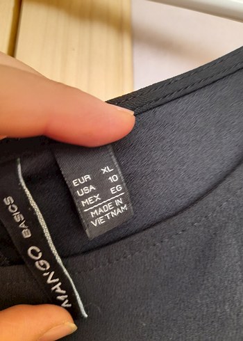 Mango Siyah Kadın Bluz, Uzun Kollu, Salaş Kesim
