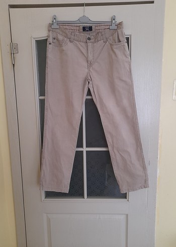 LC Waikiki Bej Duz Kesim Pamuklu Pantolon