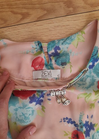 Zeki Pastel Çiçek Desenli Bohem Midi Elbise