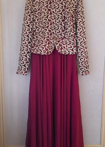 Bordo Uzun Abiye