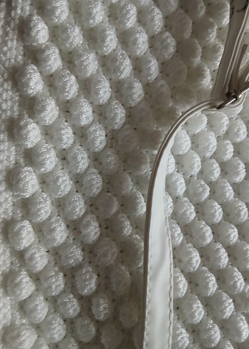 Beyaz Örgü Kadın Çanta - Görsel 2