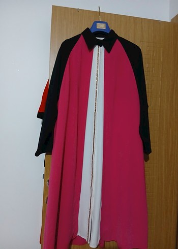 Uzun Kesim Pembe Kadın Tunik - Görsel 2