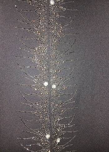 savarovski taşlı Siyah Kadın Uzun tunik - Görsel 3