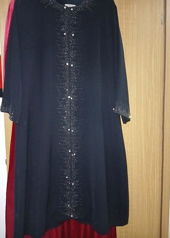 savarovski taşlı Siyah Kadın Uzun tunik - Görsel 2