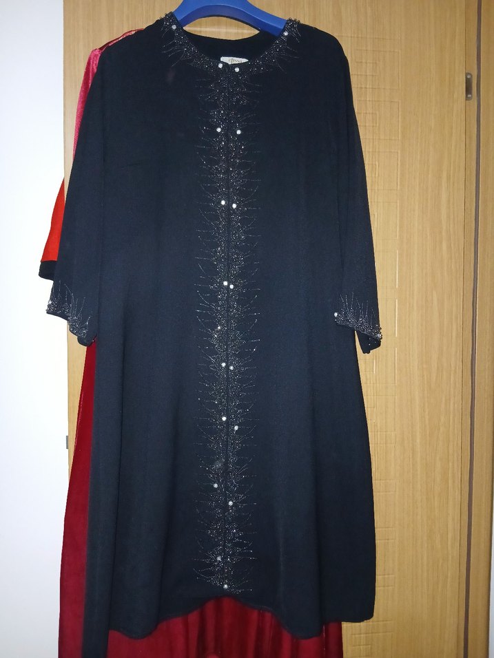 savarovski taşlı Siyah Kadın Uzun tunik - Görsel 4