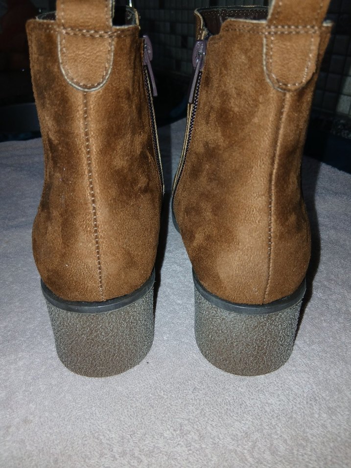 Kahverengi Süet Kadın Dolgu Topuklu Bot - Görsel 2