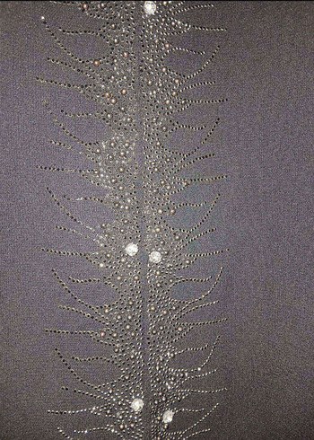 Siyah Uzun Kollu İşlemeli Kadın Elbise - Görsel 6