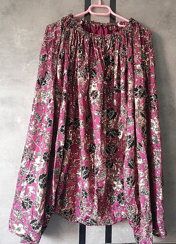 Bordo simli Şalvar
