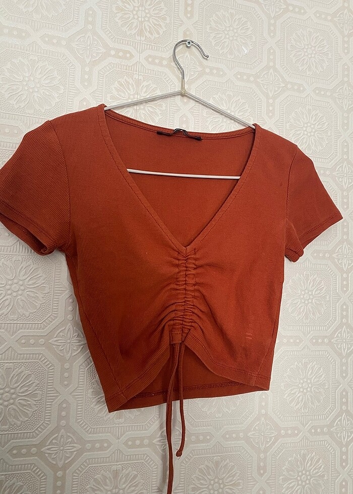 Tarçın rengi bluz - Görsel 2