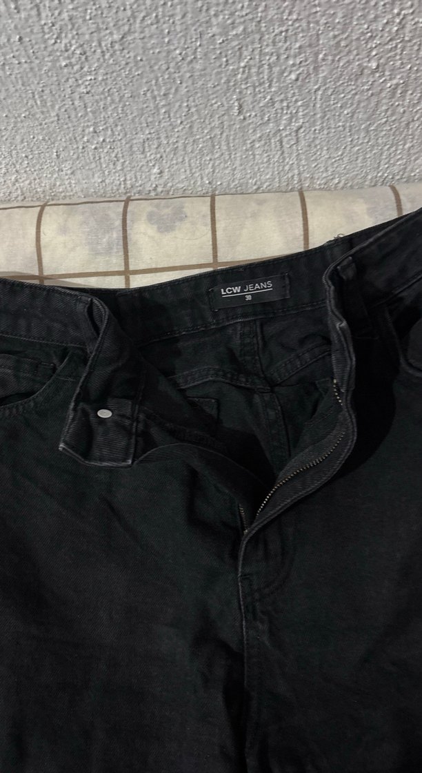 Siyah Kadın Normal Boy Dar Kesim Pantolon - Görsel 2