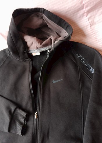 Siyah Fermuarlı Kapüşonlu Erkek Sweatshirt