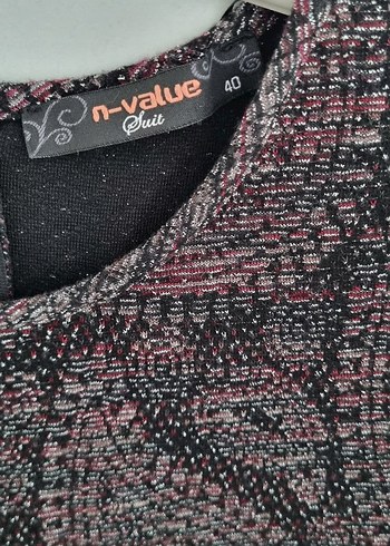Trendyol & Milla Desenli Kolsuz Triko Elbise