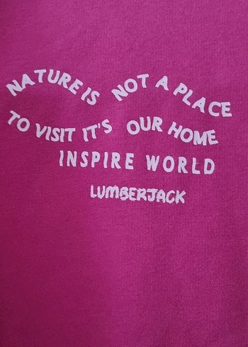 Lumberjack kısa kollu pembe sweatshirt