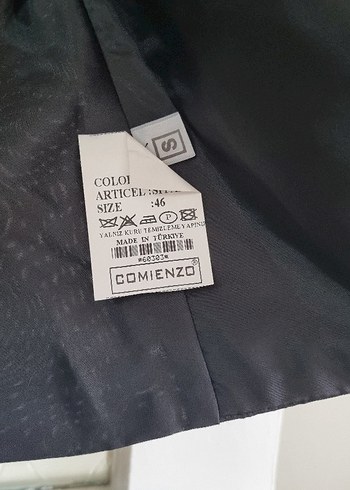 Düğmeli Siyah Erkek Takım Ceketi - Görsel 8