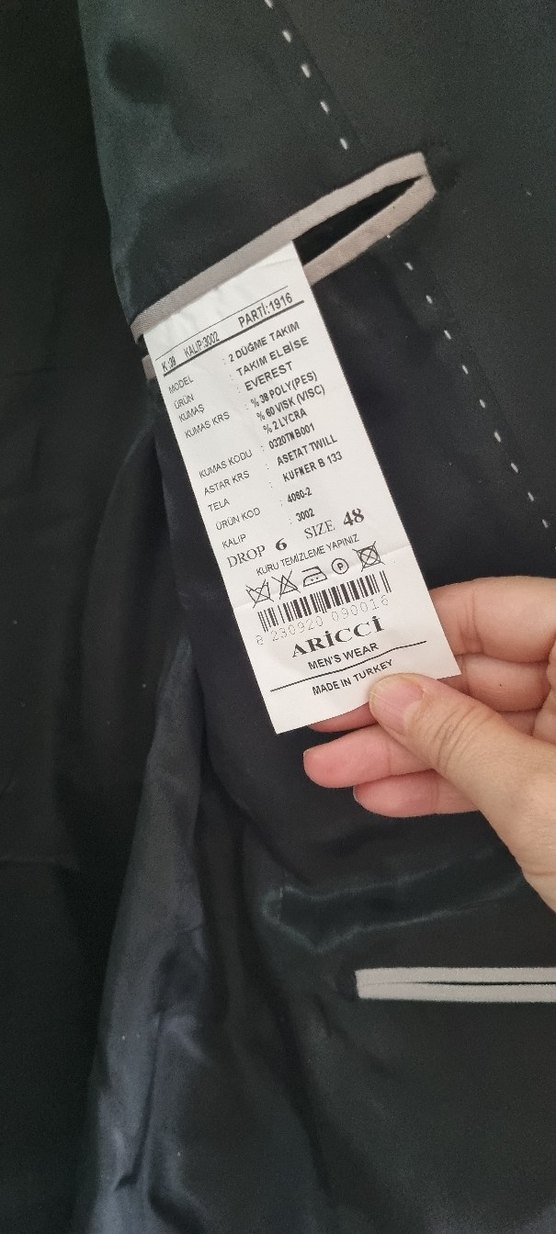 Düğmeli Siyah Erkek Takım Ceketi - Görsel 2