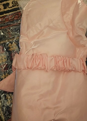 Pembe Nakışlı Bebek Kundak Örtüsü - Görsel 4