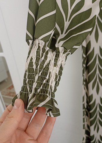 Yeşil Uzun kadın Elbise - Görsel 4