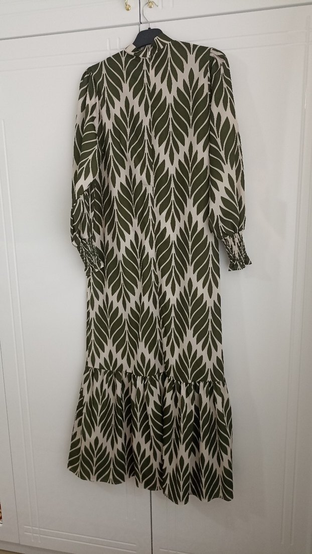 Yeşil Uzun kadın Elbise - Görsel 2