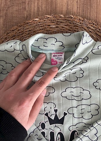 Kız Çocuk Gri Pamuklu Uzun Kollu Tişört - Görsel 3