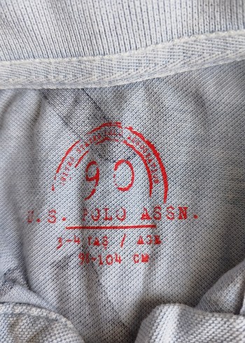 4 Yaş Beden beyaz Renk U.S. Polo Assn. Erkek Baskılı Polo Tişört