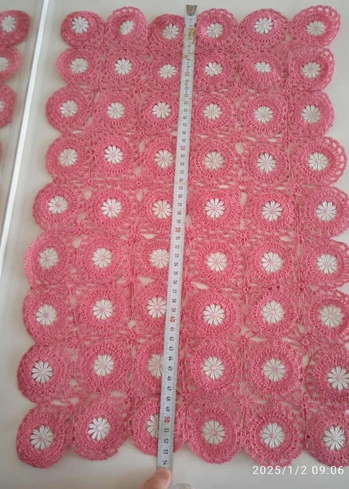 Çeyizlik dantel sehpa örtüsü - Görsel 5