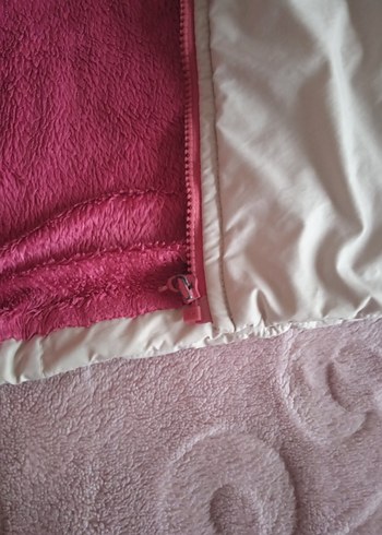 Kız Çocuk Kapüşonlu Pembe Mont - Görsel 6