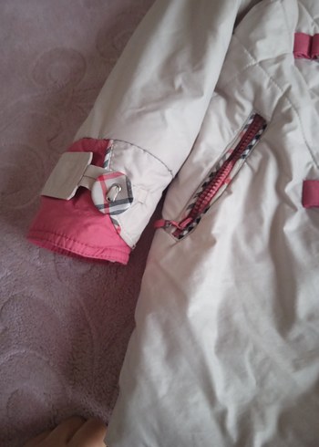 Kız Çocuk Kapüşonlu Pembe Mont - Görsel 5