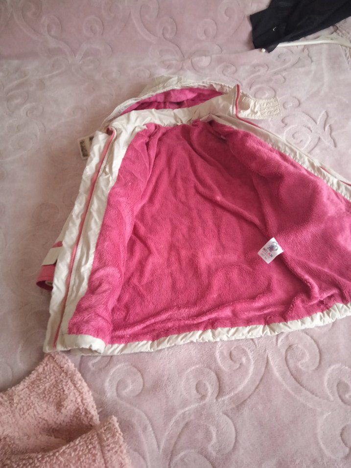 Kız Çocuk Kapüşonlu Pembe Mont - Görsel 2