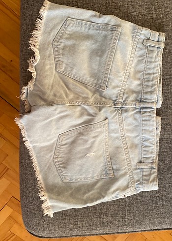 Defacto Düğmeli Bej Mini Denim Şort