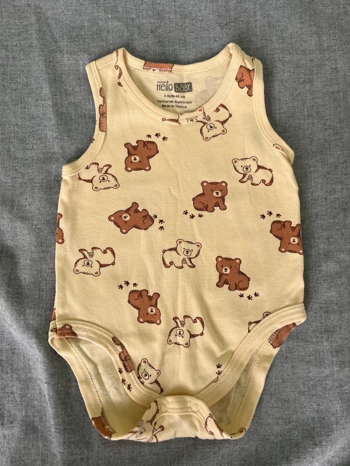 Erkek Bebek Pamuklu Kolsuz Body Seti - Görsel 2