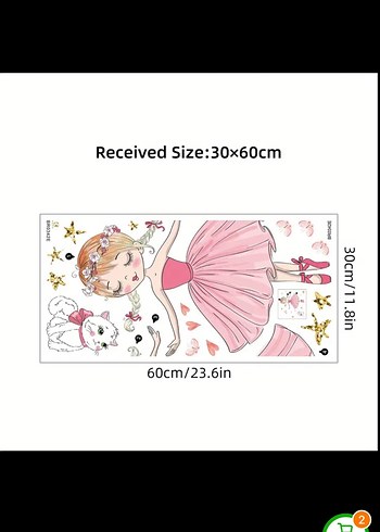 Pamuklu Pembe Baskılı Çocuk Duvar Süsü - Görsel 2