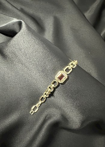 Çelik Zincir Detaylı Vintage Altın Bileklik - Görsel 5