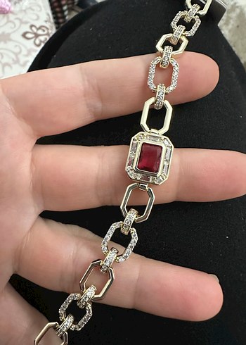 Çelik Zincir Detaylı Vintage Altın Bileklik - Görsel 8