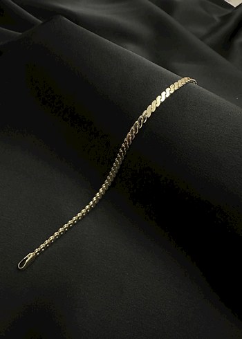 CM Altın Rengi Zincirli Minimalist Bileklik - Görsel 2