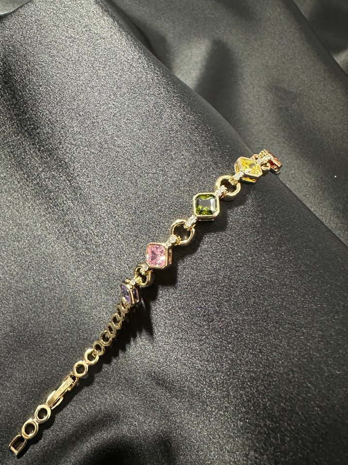 Xupıng Çok Renkli Zincir Detaylı Bileklik - Görsel 5