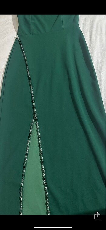 Taşlı gece elbisesi - Görsel 2