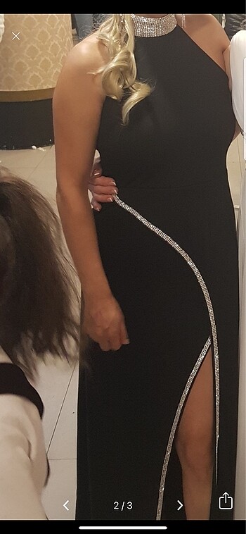 Swarovski taşlı elbise - Görsel 6