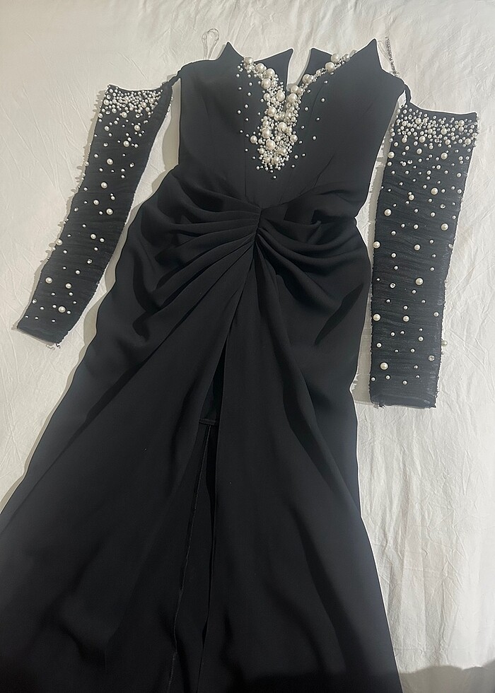 İncili gece elbisesi - Görsel 3