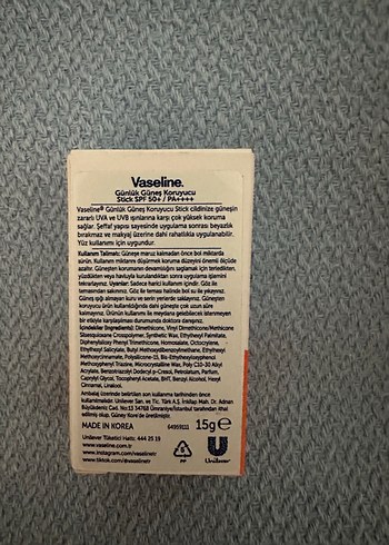 Vaseline SPF 50+ Güneş Koruyucu Stick - Görsel 3