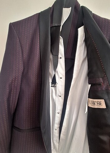 Bordo smokin damatlık - Görsel 2