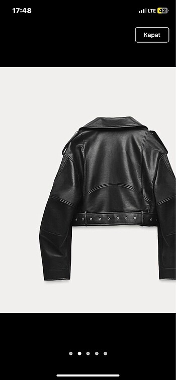 Zara Zara crop biker deri ceket