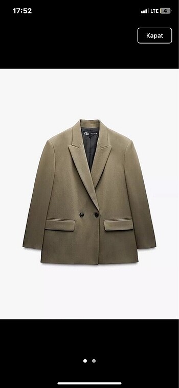 Zara haki blazer