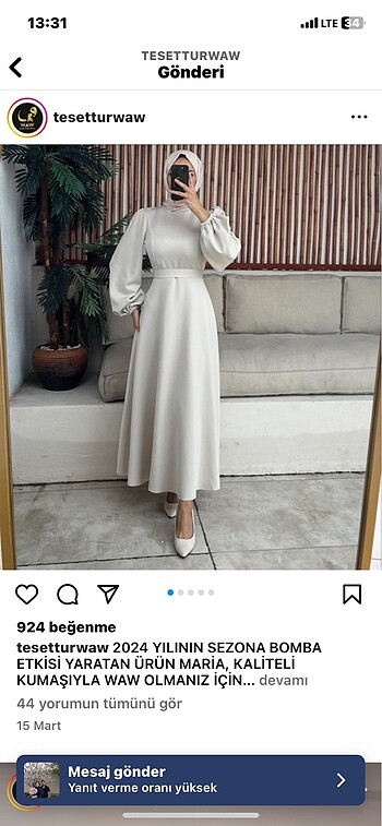 teettür elbıse