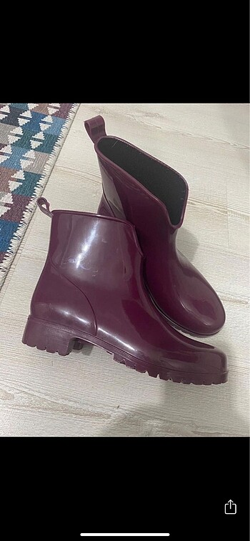 38 Beden bordo Renk Yağmur bot-çizme