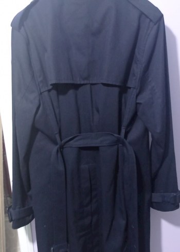 H&M LACİVERT UZUN TRENÇKOT - Görsel 6