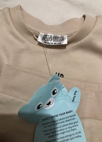 Bebek Erkek Kahverengi Uzun Kollu Takım - Görsel 3