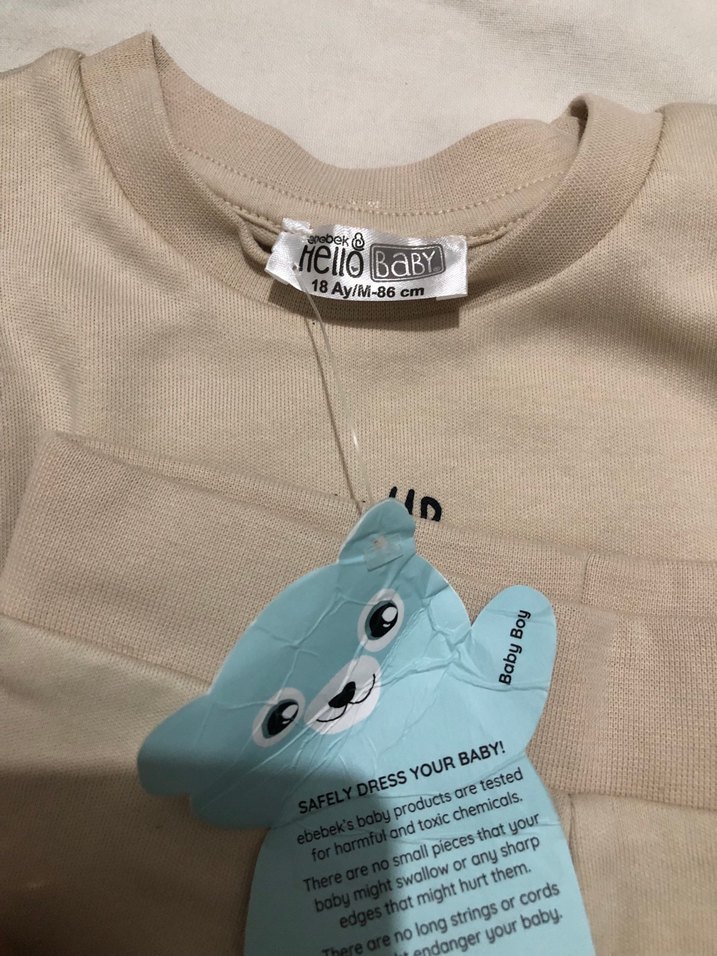 Bebek Erkek Kahverengi Uzun Kollu Takım - Görsel 3