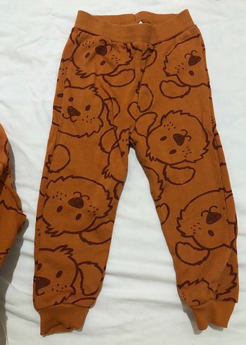 Erkek Bebek Kahverengi Baskılı Takım - Görsel 3